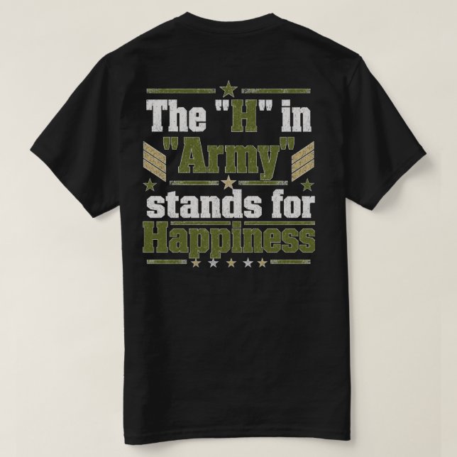 Camiseta La H en Ejército (Reverso del diseño)
