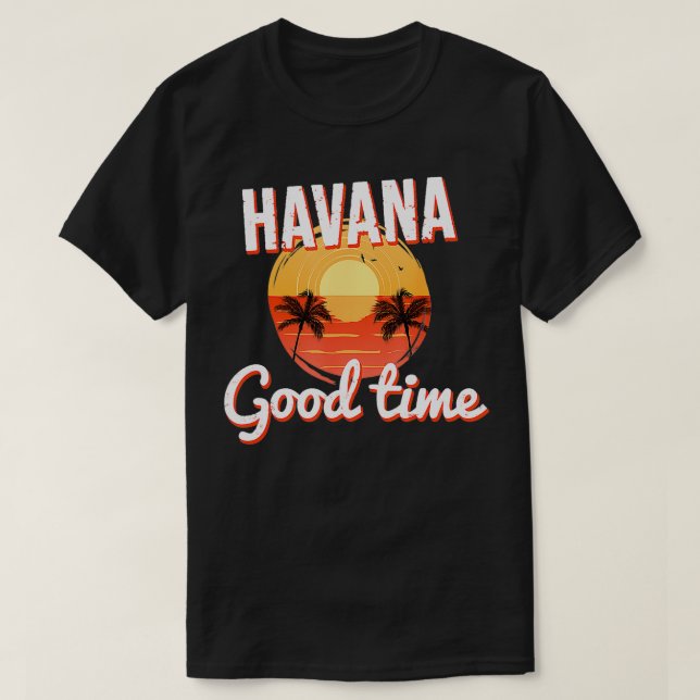 Camiseta La Habana, Cuba, buenos tiempos (Diseño del anverso)