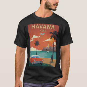Camiseta La Habana Cuba Habana Cubano Isla del Caribe Retro