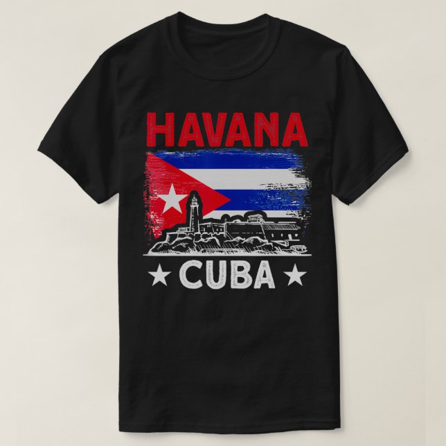 Camiseta La Habana Cuba para el amor cubano (Diseño del anverso)
