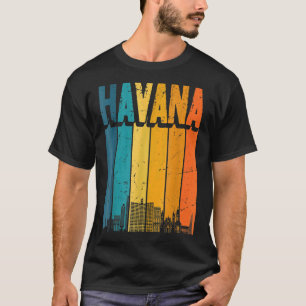 Camiseta La Habana Cuba retro vintage Sunset Skyline La Hab