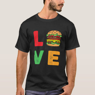 Camiseta La hamburguesa es mi amor gracioso El día de San V
