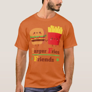 Camiseta La hamburguesa y los fritos amigos BFF divertidos