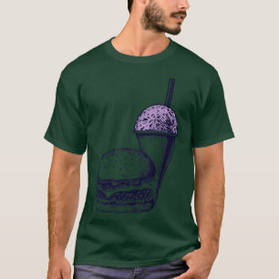 Camiseta La hamburguesa y un cono de nieve de uva