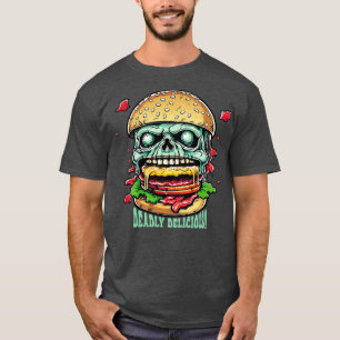 Camiseta La hamburguesa zombie mortal deliciosa