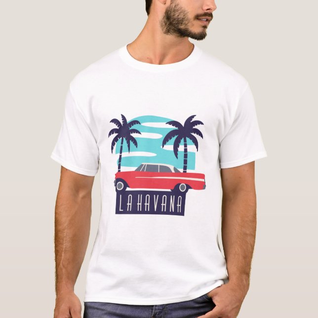 camiseta la havana, palma de chevrolet cuba y sals (Anverso)