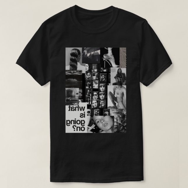 Camiseta La hazaña del Collage blanco y negro. Kate Moss (Diseño del anverso)