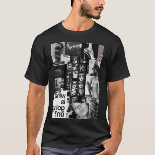 Camiseta La hazaña del Collage blanco y negro. Kate Moss