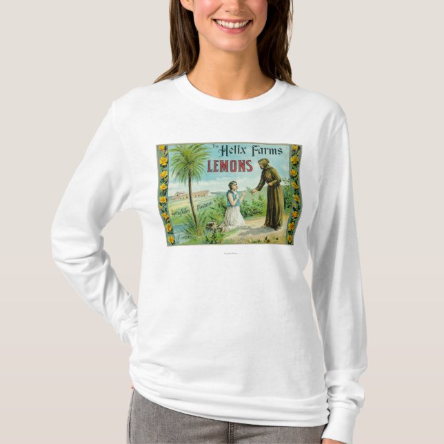 Camiseta La hélice cultiva el limón LabelSan Diego, CA (Anverso)