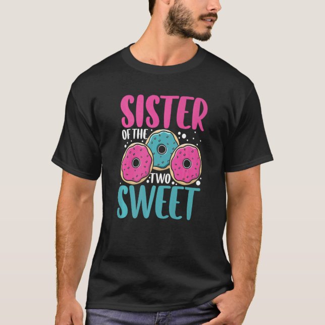 Camiseta La hermana de la fiesta del tema Donut Dulce cumpl (Anverso)