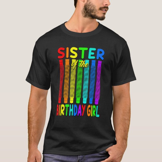 Camiseta La hermana del cumpleaños del Chica de cumpleaños  (Anverso)