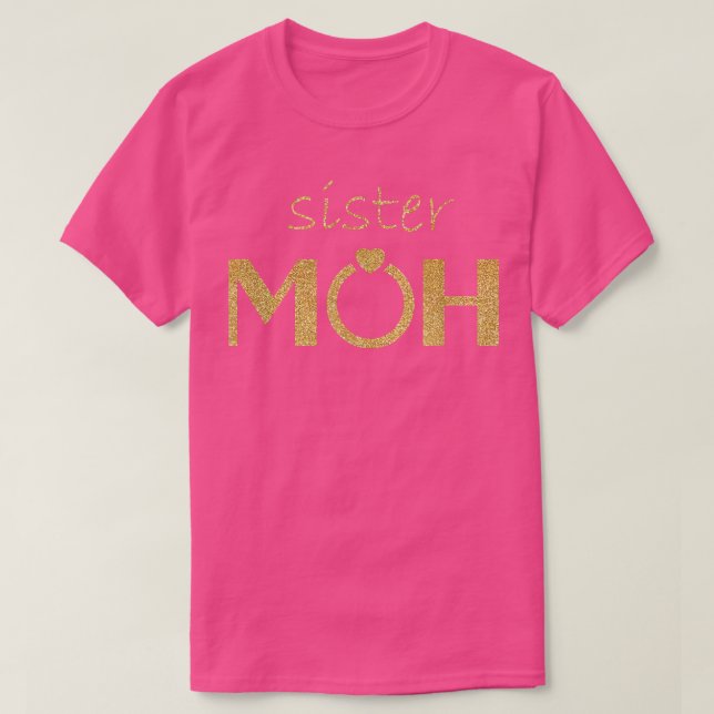 Camiseta La hermana empleada de honor novia y regalo de Bod (Diseño del anverso)