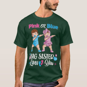 Camiseta La Hermana Grande Rosa O Azul Le Ama A Su Bebé Res