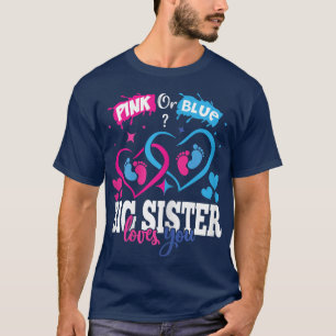Camiseta La hermana grande rosa o azul te ama el género rev