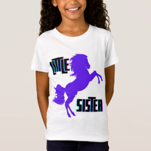 Camiseta La hermana pequeña Pony Púrpura