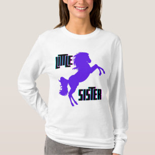 Camiseta La hermana pequeña Pony Púrpura