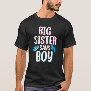 Camiseta La hermana reveladora de género dice que el niño g