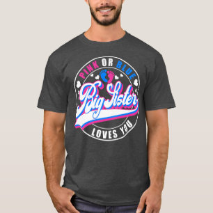 Camiseta La Hermana Rosa O Azul Grande Te Ama Bebé Gende