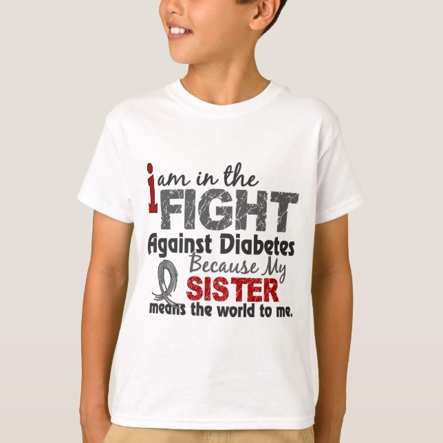 Camiseta La hermana significa el mundo a mí diabetes (Anverso)