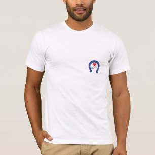 Camiseta La herradura azul ama el pequeño logotipo de ACTC
