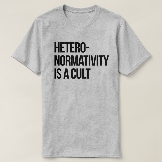 Camiseta La heterogeneidad es un culto (Diseño del anverso)