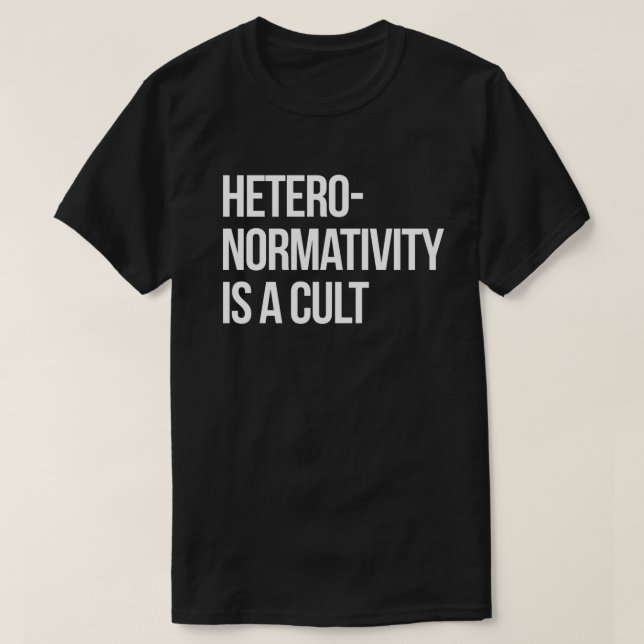 Camiseta La heterogeneidad es un culto (Diseño del anverso)