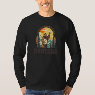Camiseta La hierba es azul en Montana Vintage Bear Banjo Pl