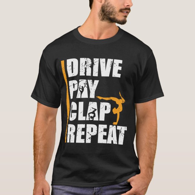 Camiseta La hija de gimnasia paga a papá aplaude a papá (Anverso)