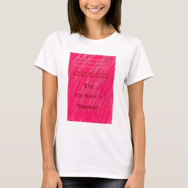 Camiseta La hija del río. (Anverso)