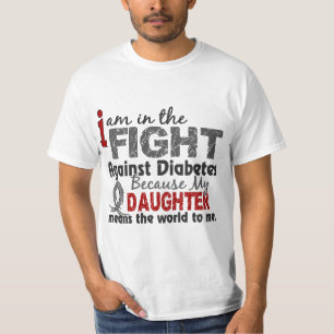 Camiseta La hija significa el mundo a mí diabetes