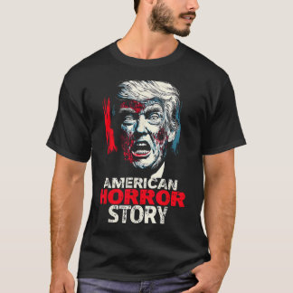 Camiseta La historia de terror zombie de Trump estadouniden