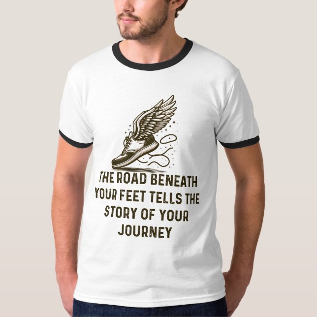 Camiseta La historia del viaje: El camino bajo tus pies (Anverso)