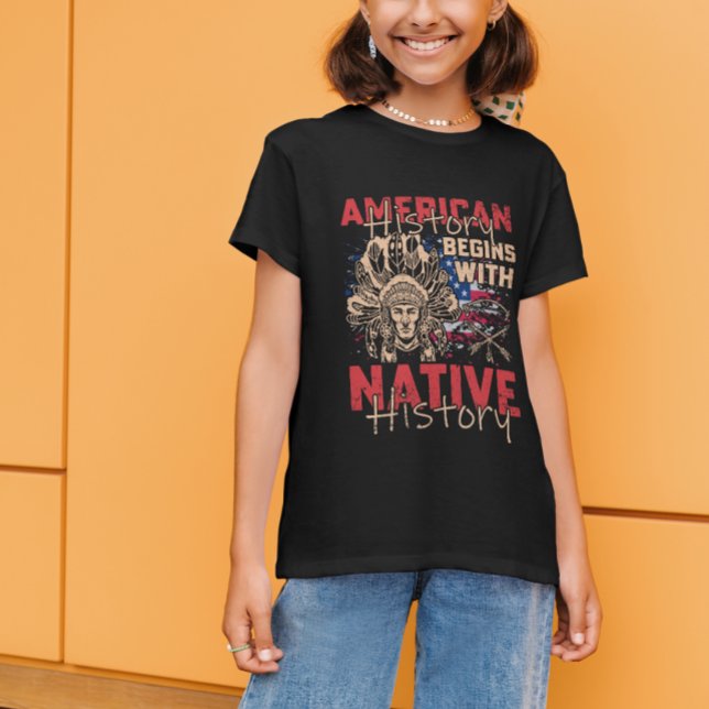 Camiseta La historia estadounidense comienza con la histori (Subido por el creador)