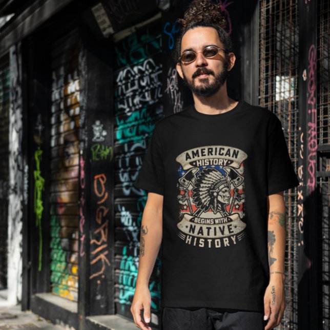 Camiseta La historia estadounidense comienza con la histori (Subido por el creador)