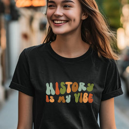 Camiseta La Historia Groovy Retro Es Mi Vistazo, Historiado