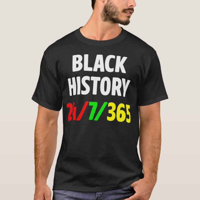Camiseta La historia negra afroamericana es para hombres y  (Anverso)