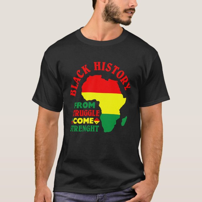Camiseta La historia negra de la lucha viene de la fuerza B (Anverso)