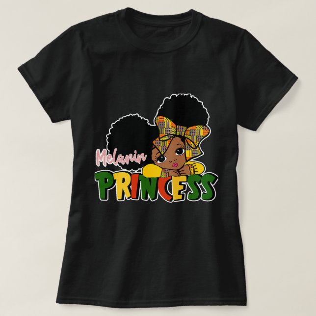 Camiseta La historia negra de la princesa de Melanin (Diseño del anverso)
