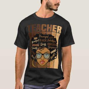 Camiseta La historia negra del maestro negro afroamericano 
