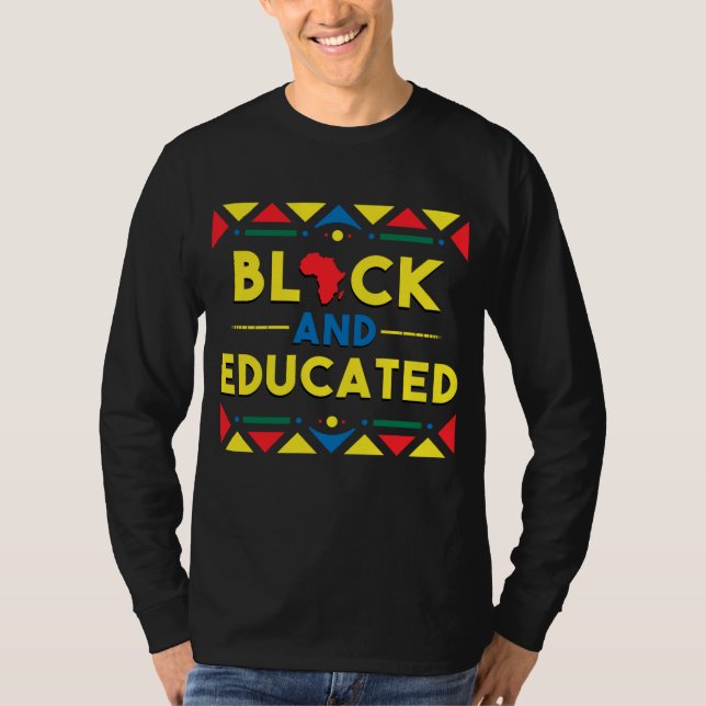 Camiseta La historia negra engaña a la chica africana educa (Anverso)