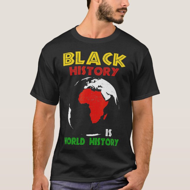 Camiseta La historia negra es el orgullo africano de la his (Anverso)