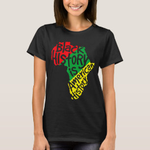 Camiseta La historia negra es la historia americana Mapa de
