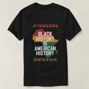 Camiseta La historia negra es la historia americana Mapa pa