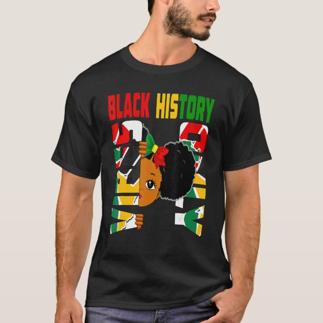 Camiseta La historia negra sólo vibra a Melanin Princesa Gi (Anverso)
