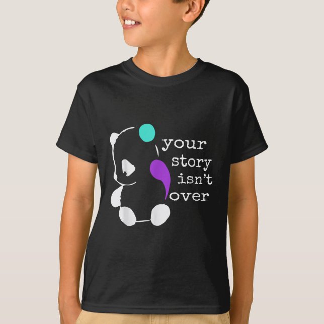 Camiseta La historia no terminó - El regalo de semicolón Pr (Anverso)