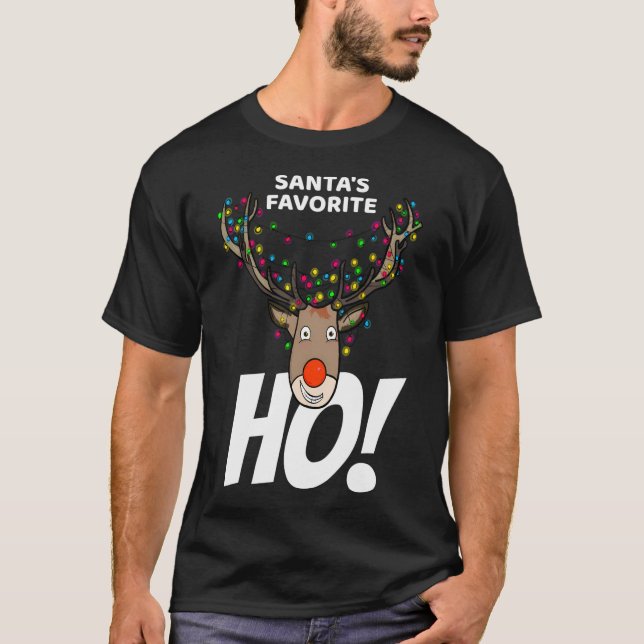Camiseta La Ho Favorita De Santa - Navidades Graciosos Rein (Anverso)