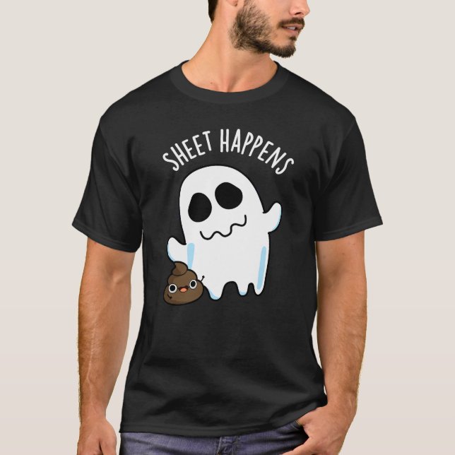 Camiseta La hoja pasa divertido Ghost Pun Dark BG (Anverso)