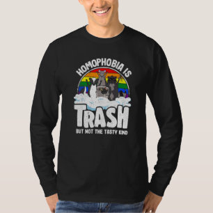Camiseta La homofobia es basura orgullo gay Raccoon Opossum