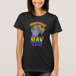 Camiseta La Homofobia Es Orgullo Gay Rainbow Slots Lgbt