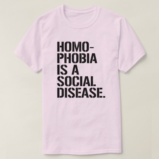 Camiseta La homofobia es una enfermedad social (Diseño del anverso)